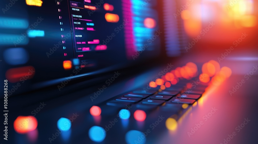 High-tech office with compliance workflow displayed, digital setup, KYC protocols, identity security