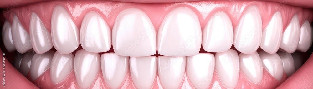 Close-up of a perfect set of white teeth showcasing dental beauty and health. Close-up of a perfect set of white teeth showcasing dental beauty and health.