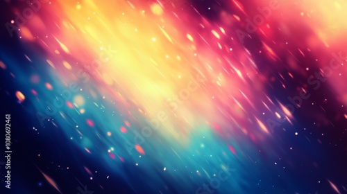 A close-up of blurry Vibrant Abstract Digital Art with Dark Blue Background and Gradient