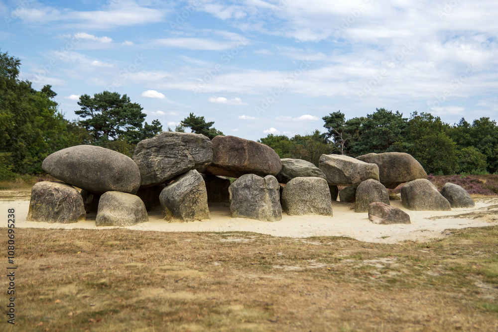 An ancient megalithic tomb in the Netherlands. This is D54, near Havelte. An ancient megalithic tomb in the Netherlands. This is D54, near Havelte.