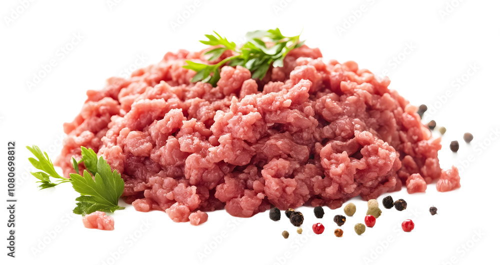 raw minced beef meat isolated on white background raw minced beef meat isolated on white background
