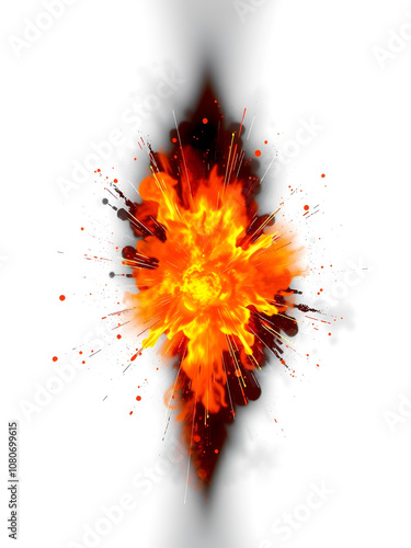 Fireburst Flare Fired Burning Explosion Abstract Implosion Backdraft photo