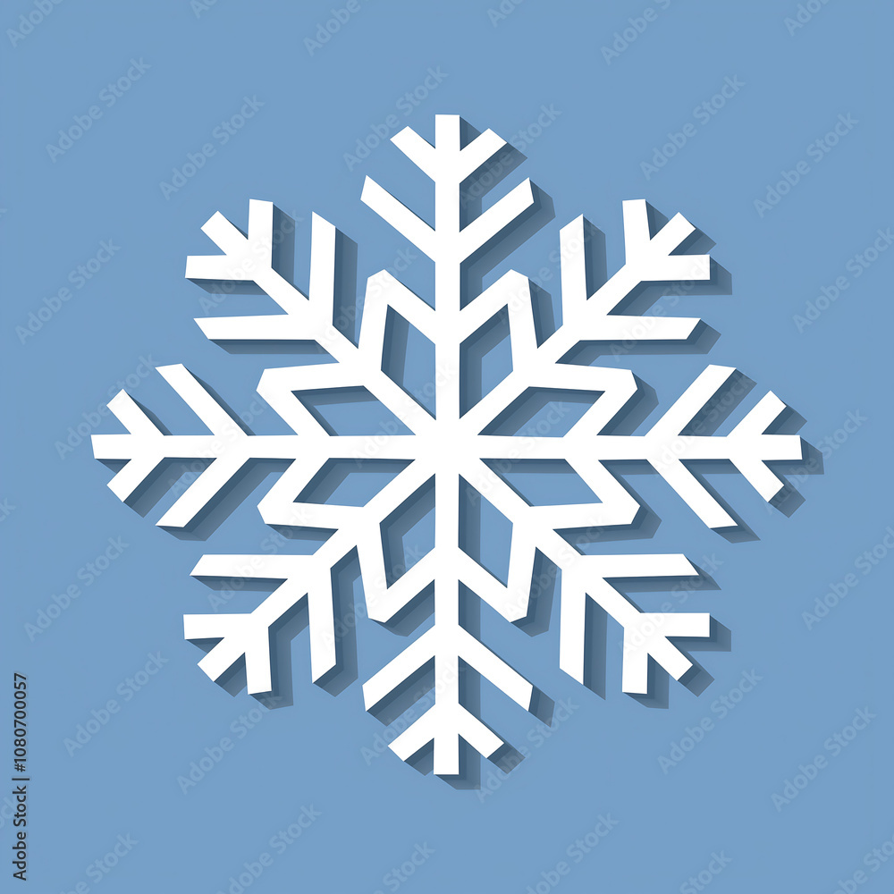 Snowflake vector illustration, flat design. Snowflake vector illustration, flat design.
