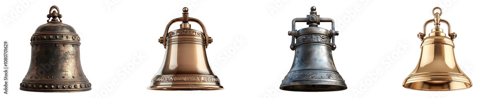 Bell Indicator Set isolated on transparent background. Bell Indicator Set isolated on transparent background.