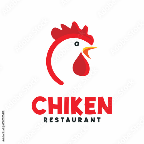 Chicken Restaurant Logo Illustration