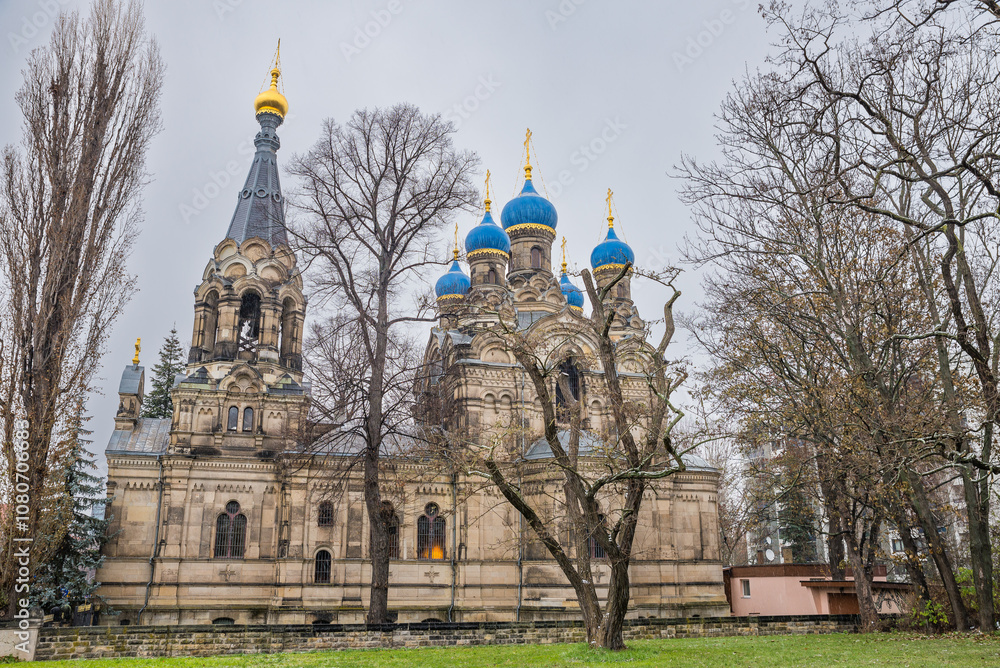 Dresden, Germany - December 10, 2022. St. Simeon of the Wonderful Mountain Church Dresden, Germany - December 10, 2022. St. Simeon of the Wonderful Mountain Church