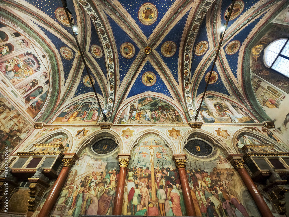 View at the interiors of Sant Antonio basilica on Italy View at the interiors of Sant Antonio basilica on Italy