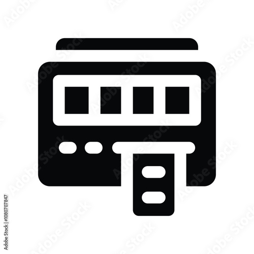 taximeter icon. vector glyph icon for your website, mobile, presentation, and logo design.