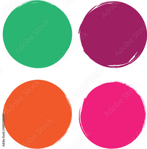 set of colorful seal sticker label isolated on white background.