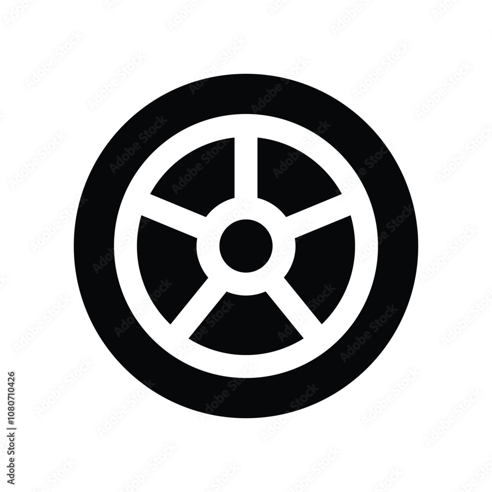Obraz premium wheel icon. vector glyph icon for your website, mobile, presentation, and logo design.