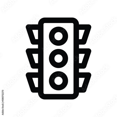 traffic light icon. vector line icon for your website, mobile, presentation, and logo design.