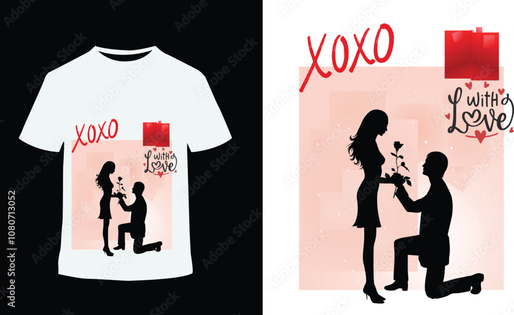 XOXO With Love - Custom Valentine’s Day T-Shirt Design XOXO With Love - Custom Valentine’s Day T-Shirt Design