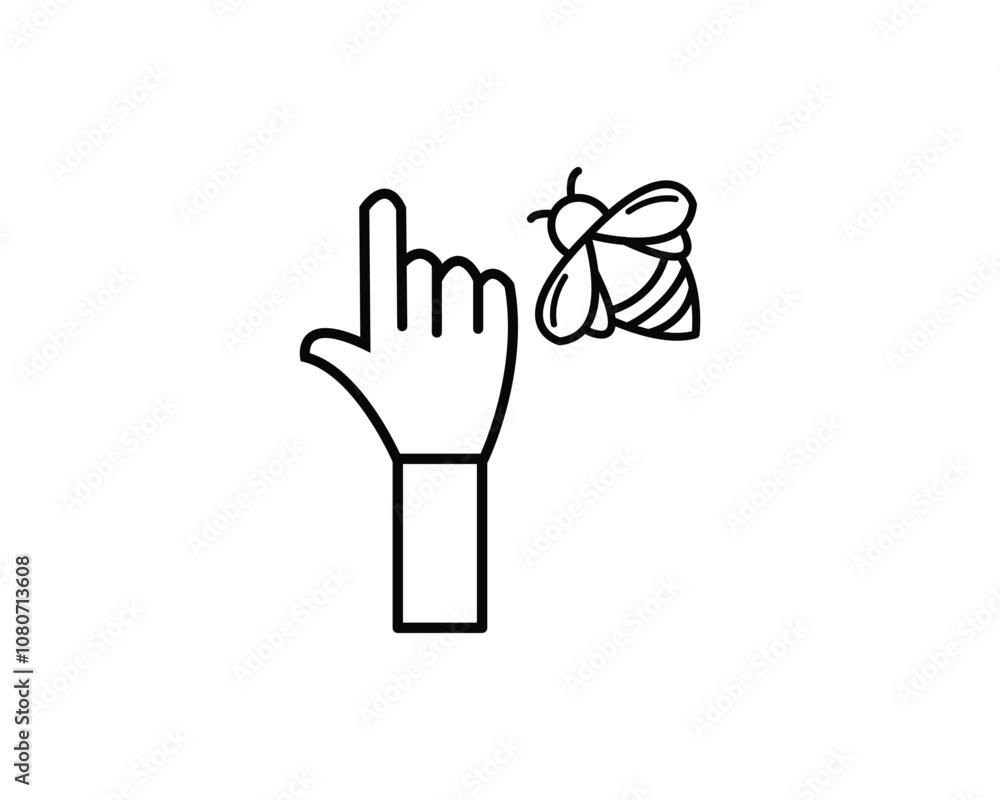 Fototapeta premium Apitherapy icon vector symbol design illustration