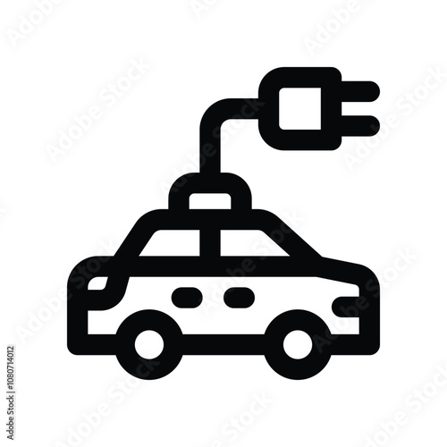 electric car icon. vector line icon for your website, mobile, presentation, and logo design.