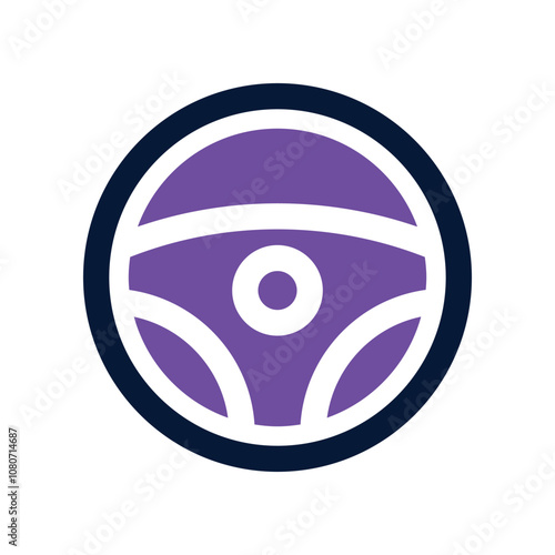 steering wheel icon. vector dual tone icon for your website, mobile, presentation, and logo design.