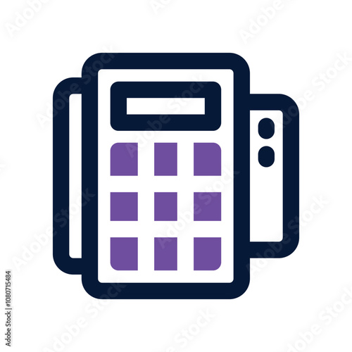 pos terminal icon. vector dual tone icon for your website, mobile, presentation, and logo design.