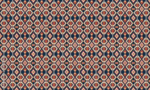 American tribal ethnic native pattern.Traditional Navajo,Aztec,Apache,Southwest and Mexican style fabric pattern.Abstract vector motifs pattern.For fabric,clothing,blanket,carpet,woven,wrap,decoration