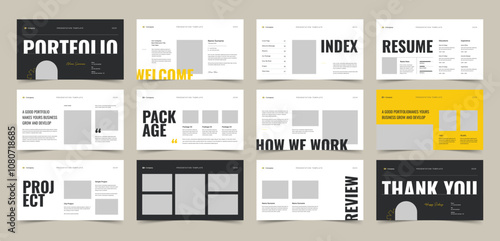 Portfolio Presentation template, Used for modern Presentations, company profiles, annual reports, pitch decks, proposals, portfolios, business and marketing
