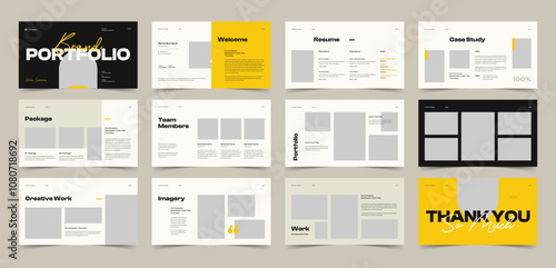 Design Portfolio Presentation template, Used for modern Presentations, company profiles, annual reports, pitch decks, proposals, portfolios, business and marketing