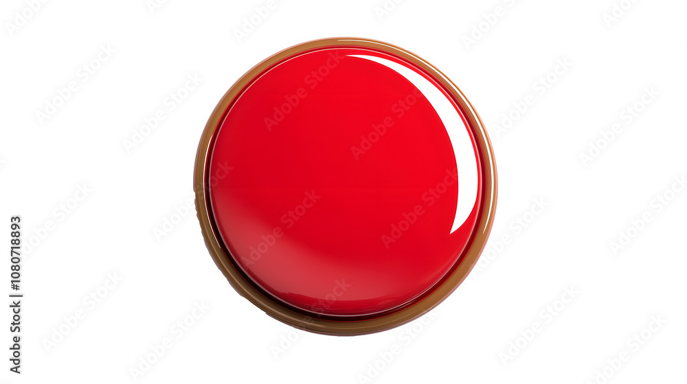 Red button on a transparent background. isolated background. Red button on a transparent background. isolated background.