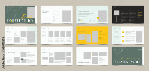 Portfolio Presentation template, Used for modern Presentations, company profiles, annual reports, pitch decks, proposals, portfolios, business and marketing