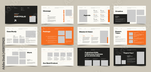 Design Portfolio Presentation template, Used for modern Presentations, company profiles, annual reports, pitch decks, proposals, portfolios, business and marketing