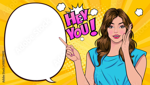 woman talking whispering gossip secret retro pop art comic vintage