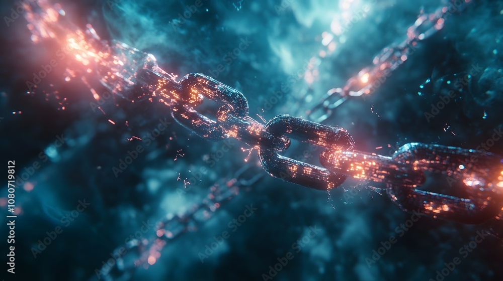 A broken chain of interconnected holographic markets, each link flickering, representing the breakdown of global financial ties. No text, no logo, wide angle shot, 4k resolution, cinematic scene A broken chain of interconnected holographic markets, each link flickering, representing the breakdown of global financial ties. No text, no logo, wide angle shot, 4k resolution, cinematic scene