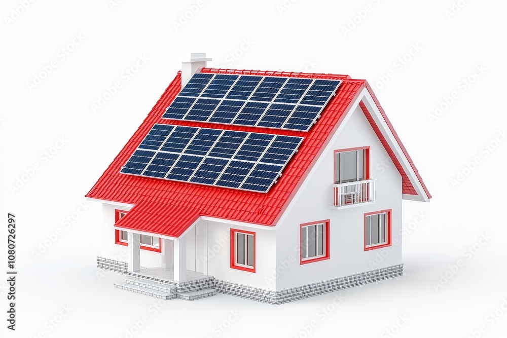 An image of a building with solar panels on the roof. A sustainable and clean choice for home energy An image of a building with solar panels on the roof. A sustainable and clean choice for home energy