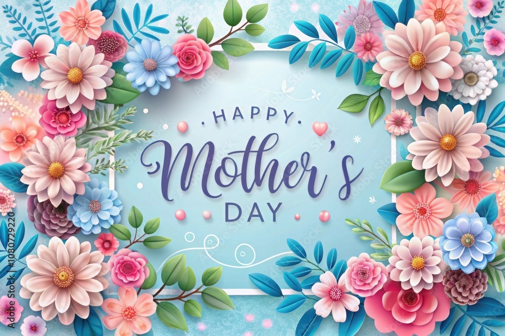 a card with flowers and a card that says happy mothers day a card with flowers and a card that says happy mothers day