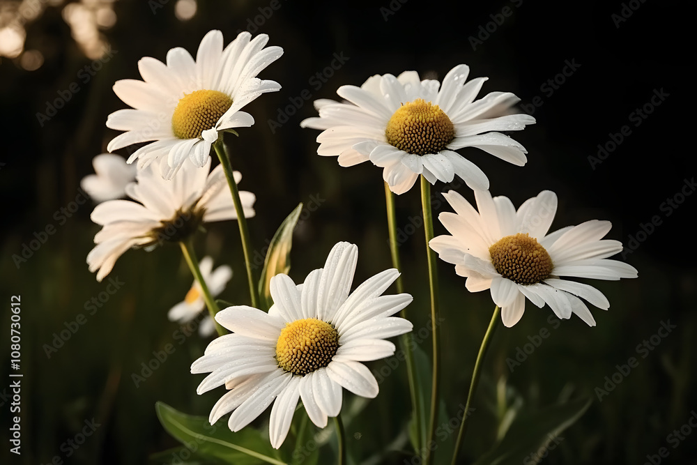 Fototapeta premium Daisies flowers nature daisy.