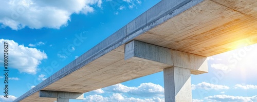 Elevated bridge construction with reinforced concrete co
