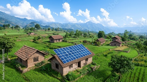 Wallpaper Mural Solar panels installed in an Indian village demonstrate how renewable energy is transforming off-grid power access Torontodigital.ca