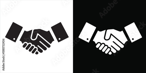 hand shake icon logo design, hand shake illustration, agreement icon