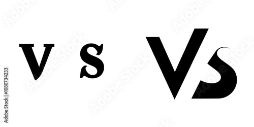 Logo icon isolated on white background with the letters VS versus