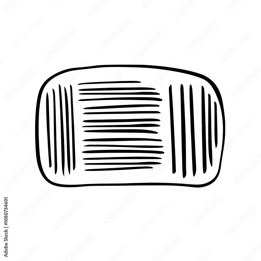 Isolated white background, retro radio hand drawn sketch. Modern illustration. Isolated white background, retro radio hand drawn sketch. Modern illustration.
