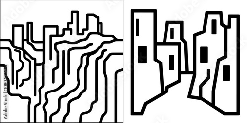 Modern well logging oil industry glyph icon. Isolated symbol illustration of a well logging oil industry sign.