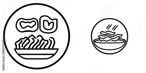The healthy die ayurveda line icon is modern. It illustrates an isolated contour symbol in black.