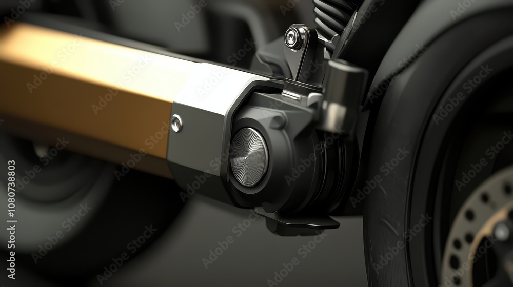 Detailed hinge shot locking mechanism and blurred parts for focus Detailed hinge shot locking mechanism and blurred parts for focus