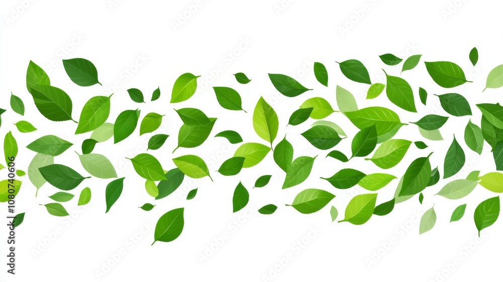 Fresh green leaves dance and flutter above a long white banner evoking a sense of natures beauty. This design element captures the essence of eco friendliness and vitality. Fresh green leaves dance and flutter above a long white banner evoking a sense of natures beauty. This design element captures the essence of eco friendliness and vitality.