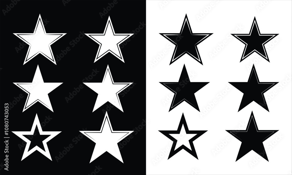 Set of Star Icons. Star vector icon. Rating symbol,icon on white background.
Set of Star Icons. Star vector icon. Rating symbol,icon on white background.