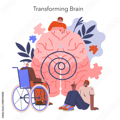 Cognitive Bias. Flat Vector Illustration