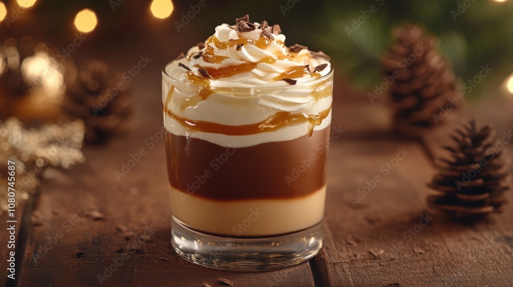 Indulgent Dessert Delight: Creamy Layers of Chocolate and Caramel Treat Indulgent Dessert Delight: Creamy Layers of Chocolate and Caramel Treat