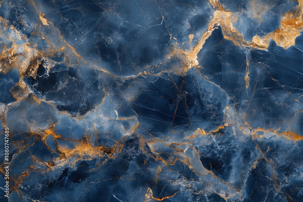 Blue marble texture with golden veins, abstract design, smooth surface, intricate patterns, luxurious appearance Blue marble texture with golden veins, abstract design, smooth surface, intricate patterns, luxurious appearance