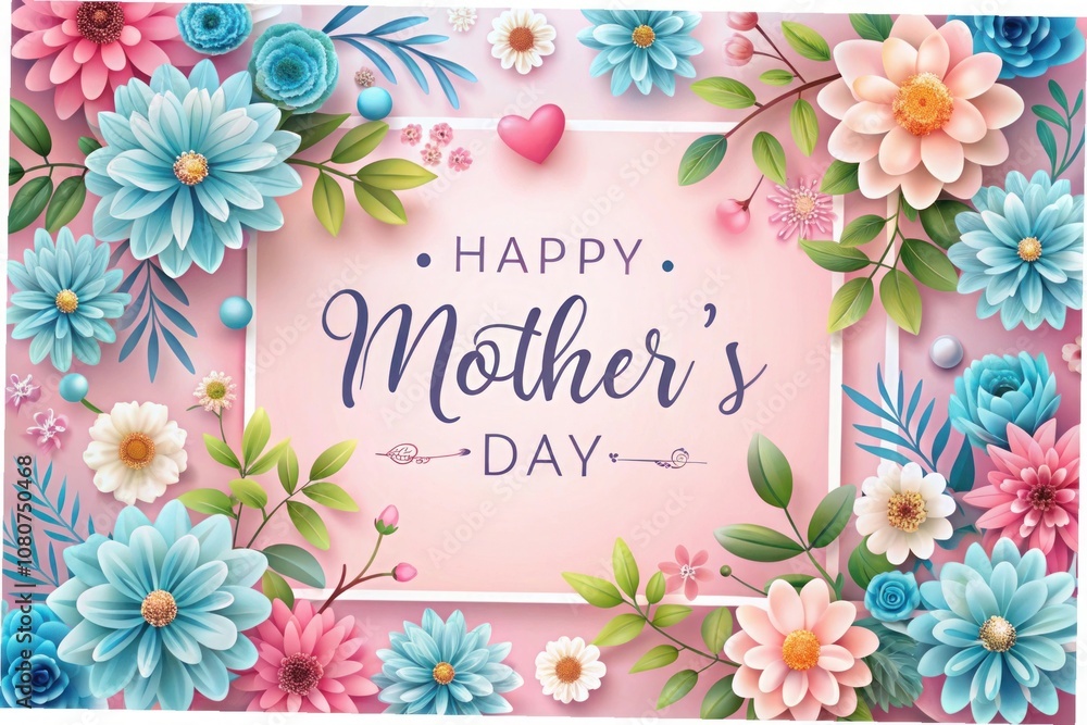 a happy mother's day poster with flowers and text happy mother's day a happy mother's day poster with flowers and text happy mother's day