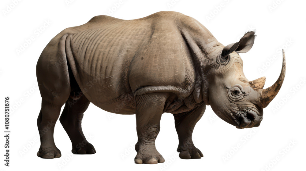 Obraz premium rhino isolated on white, transparent background