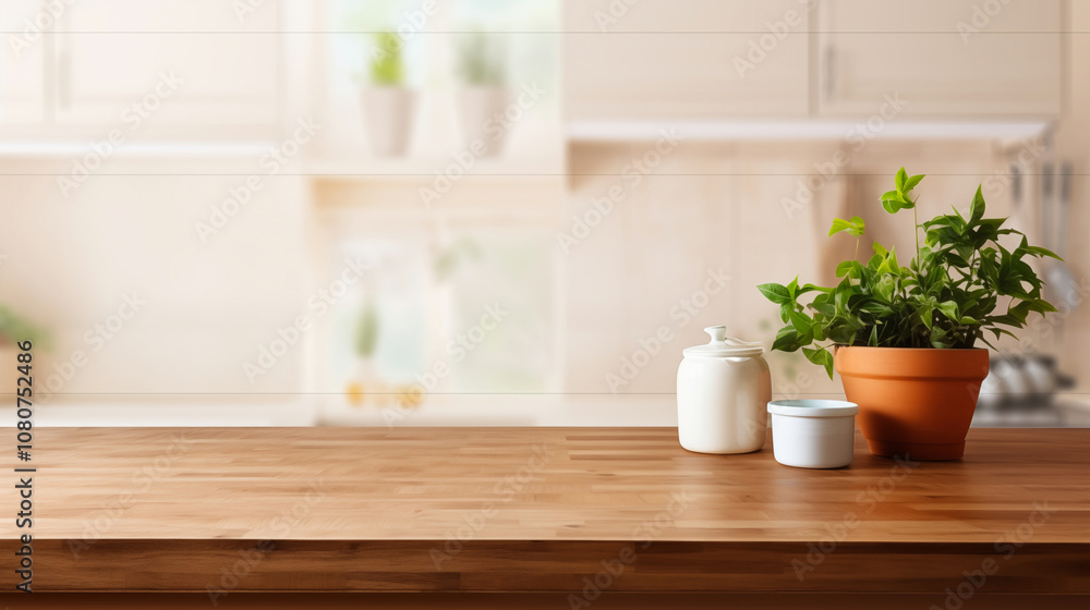 Empty wooden tabletop with a white vase containing flowers and minimalist background for product display Empty wooden tabletop with a white vase containing flowers and minimalist background for product display