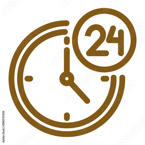 24 Hours Support Icon Design