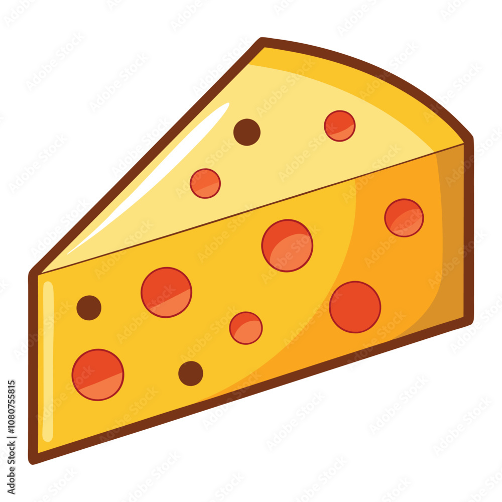 Hand drawn cheese parts and slices isolated on a white background Hand drawn cheese parts and slices isolated on a white background