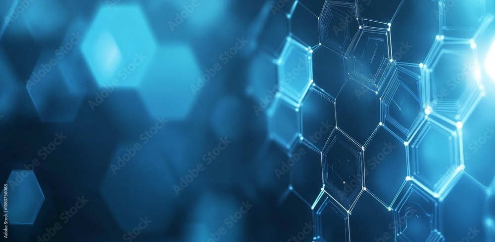 Glow in the dark hexagonal network background. Glow in the dark hexagonal network background.